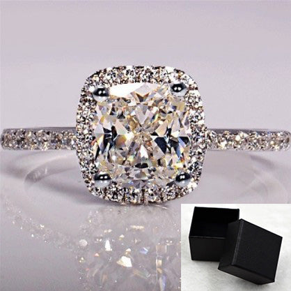 Ringe Für Frauen Trendy Schmuck Engagement Ring Weiß Gold Farbe Anillos