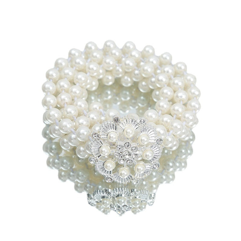 Modeschmuck Damen weiße Perle Taille Kette Dekoration
