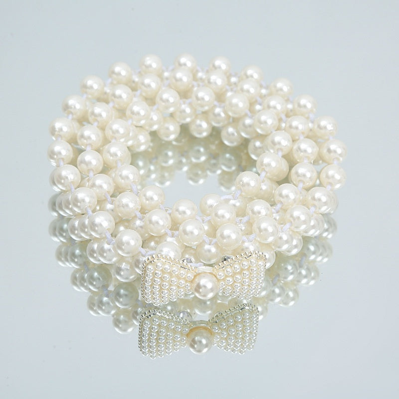 Modeschmuck Damen weiße Perle Taille Kette Dekoration