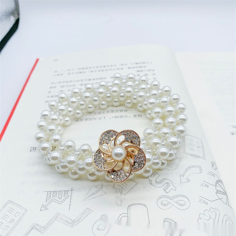 Modeschmuck Damen weiße Perle Taille Kette Dekoration