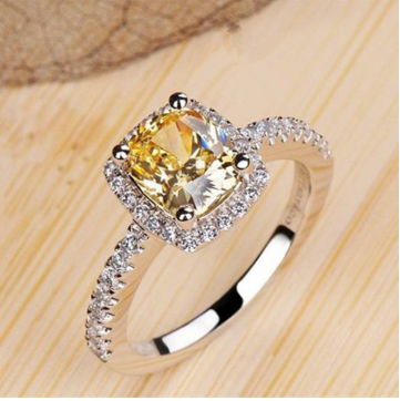 Ringe Für Frauen Trendy Schmuck Engagement Ring Weiß Gold Farbe Anillos