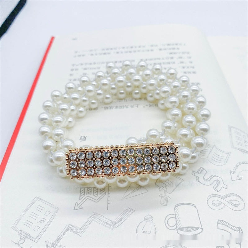 Modeschmuck Damen weiße Perle Taille Kette Dekoration
