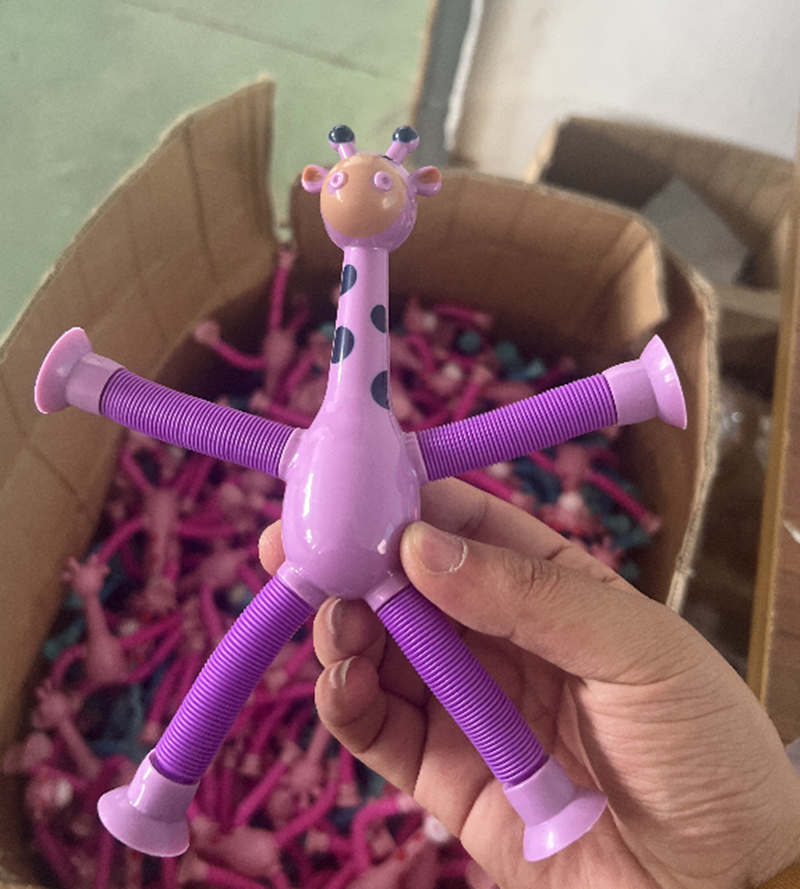 Cartoon Saugnapf Teleskop rohr Giraffe