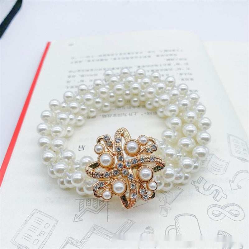 Modeschmuck Damen weiße Perle Taille Kette Dekoration