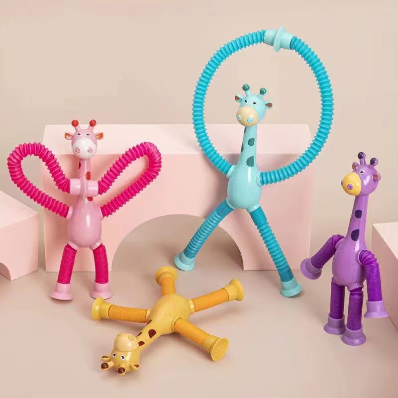 Cartoon Saugnapf Teleskop rohr Giraffe