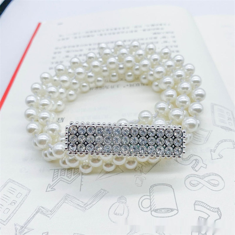 Modeschmuck Damen weiße Perle Taille Kette Dekoration