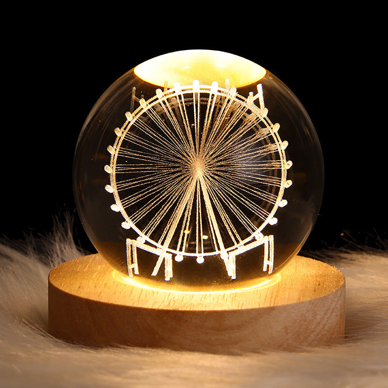 LED-Nachtlicht Galaxy Crystal Ball Tischlampe