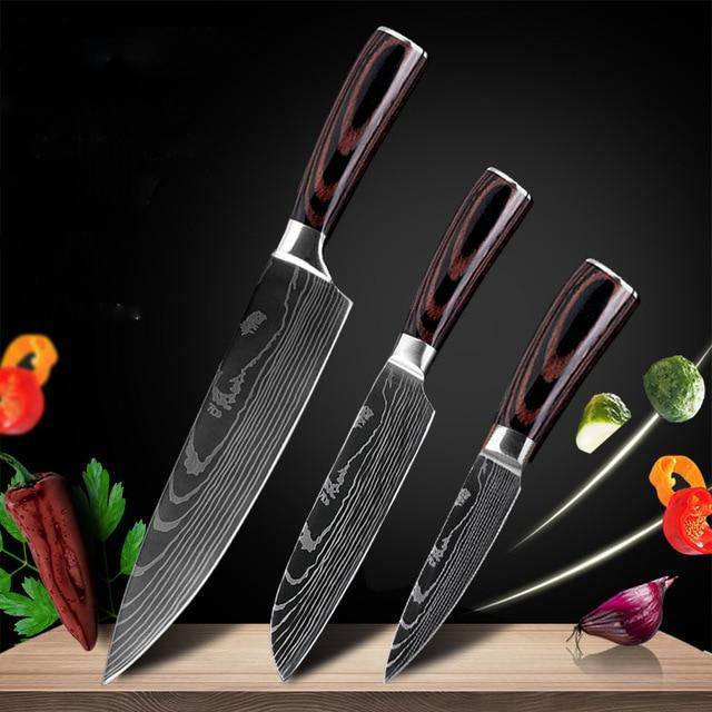 Spezialset für Küche, 6-teiliges Set oder 8-teiliges Set mit Messern, Kochmesser, Küchenmesser.