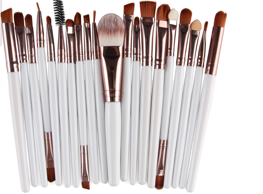 Make-up-Pinselset mit Puderpinsel, Rouge Pinsel und Lidschattenpinsel