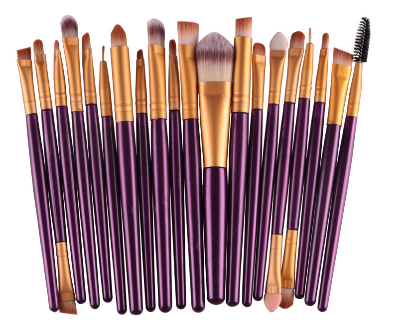 Make-up-Pinselset mit Puderpinsel, Rouge Pinsel und Lidschattenpinsel