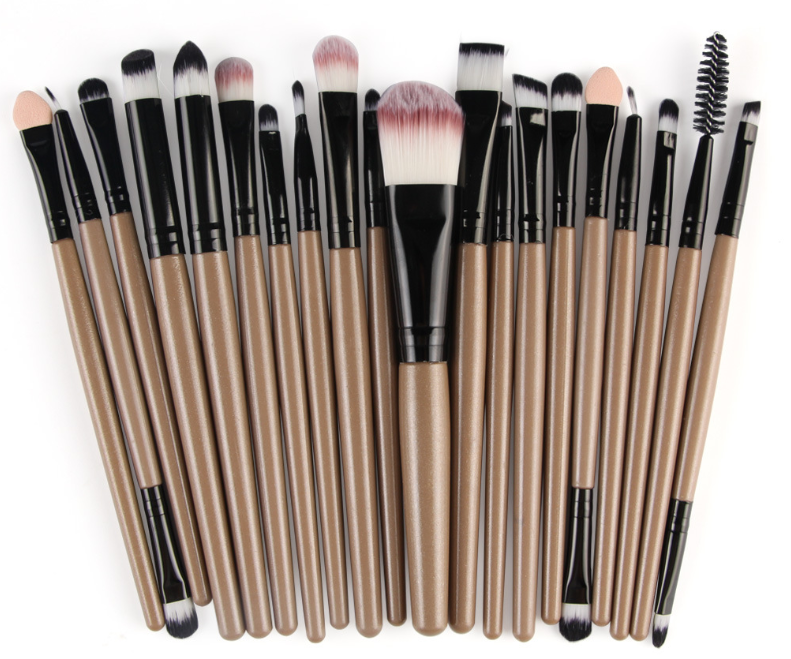 Make-up-Pinselset mit Puderpinsel, Rouge Pinsel und Lidschattenpinsel