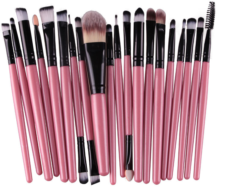 Make-up-Pinselset mit Puderpinsel, Rouge Pinsel und Lidschattenpinsel