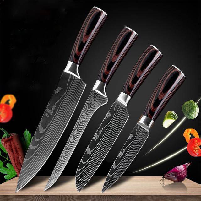 Spezialset für Küche, 6-teiliges Set oder 8-teiliges Set mit Messern, Kochmesser, Küchenmesser.
