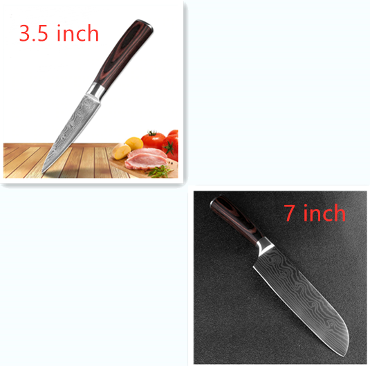 Spezialset für Küche, 6-teiliges Set oder 8-teiliges Set mit Messern, Kochmesser, Küchenmesser.
