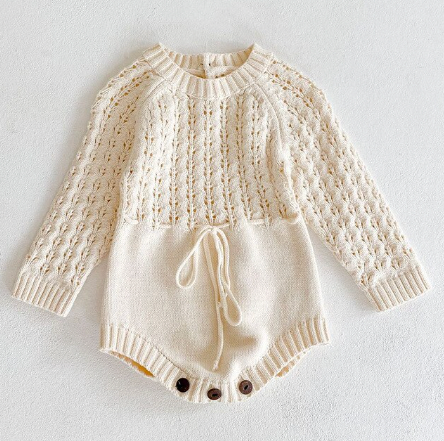 Mädchen Baby gestrickt Hohle Taille