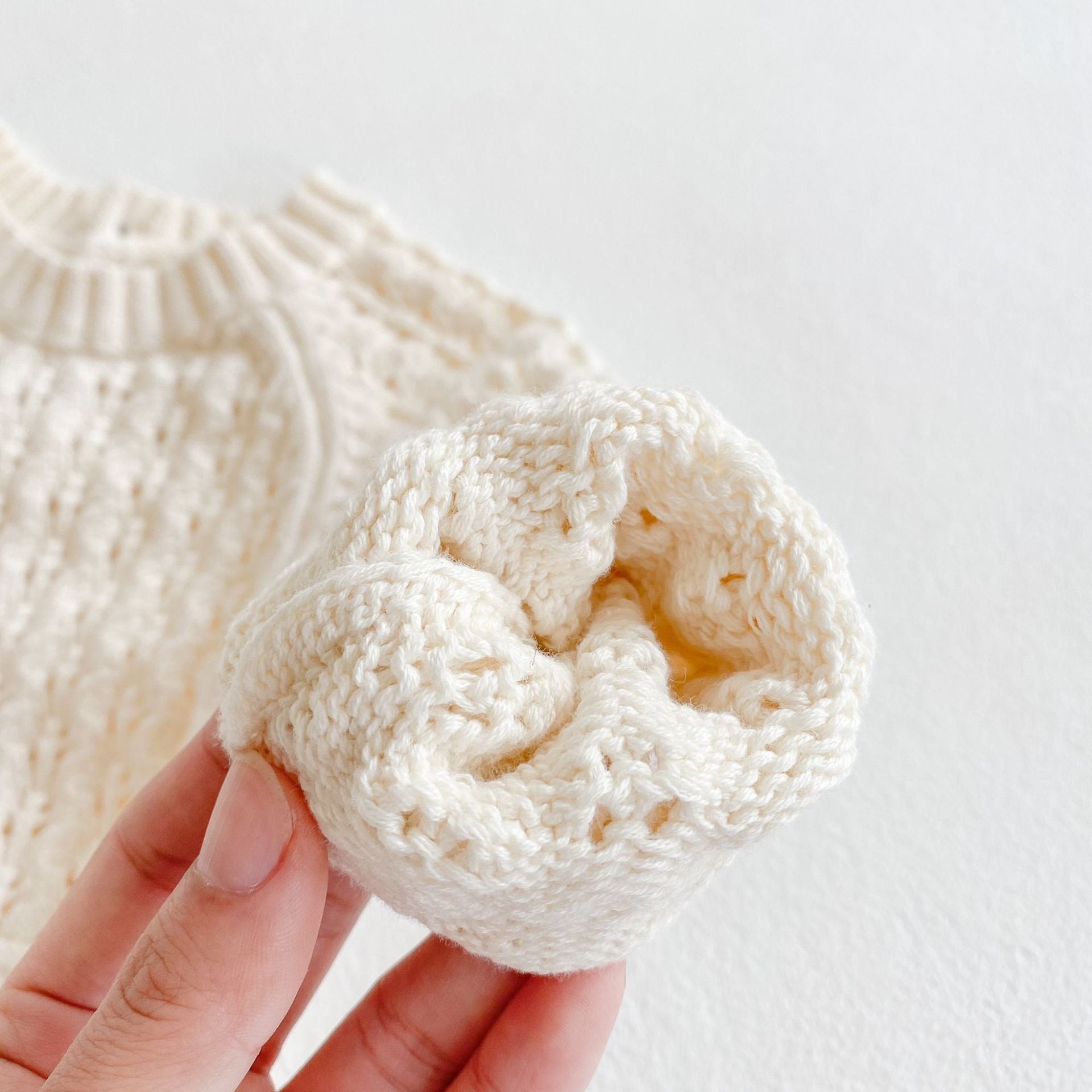 Mädchen Baby gestrickt Hohle Taille