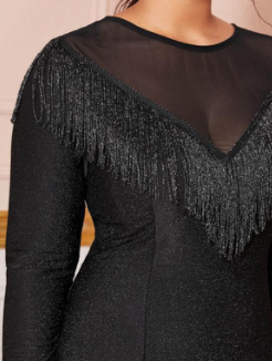 Elegantes langes Abendkleid in Übergröße