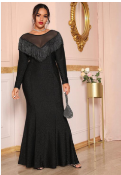 Elegantes langes Abendkleid in Übergröße