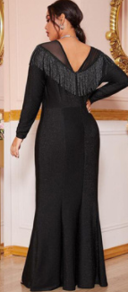 Elegantes langes Abendkleid in Übergröße