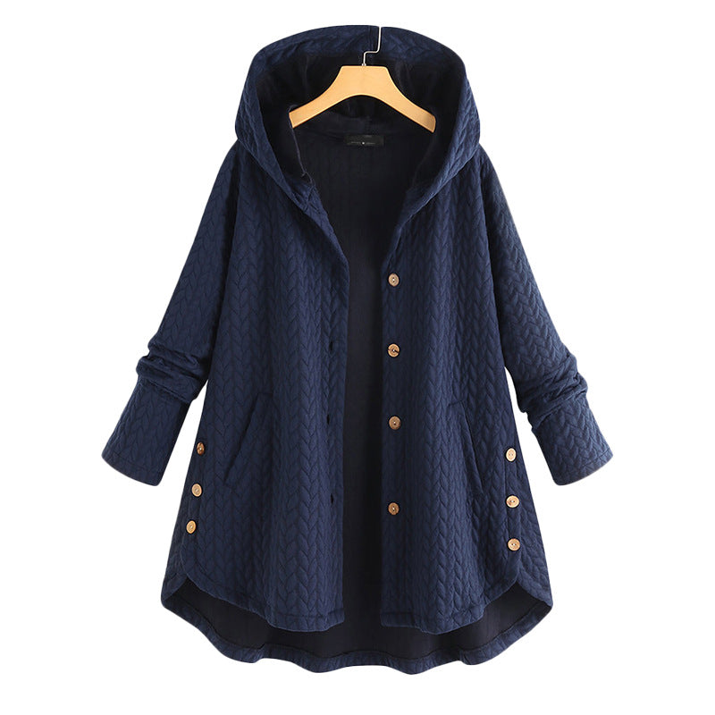 Damen Baumwoll-Winterjacke, langer Parka