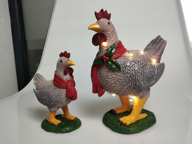 Hühnchen mit Schal - Hoomdekoration-Osterndekoration