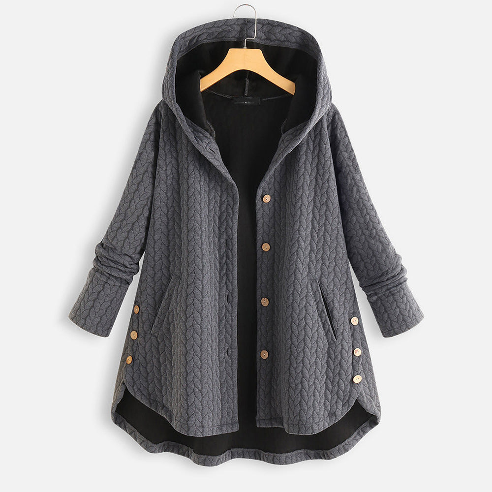 Damen Baumwoll-Winterjacke, langer Parka