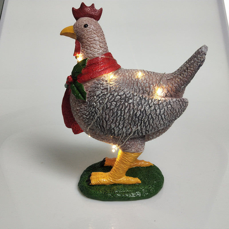 Hühnchen mit Schal - Hoomdekoration-Osterndekoration