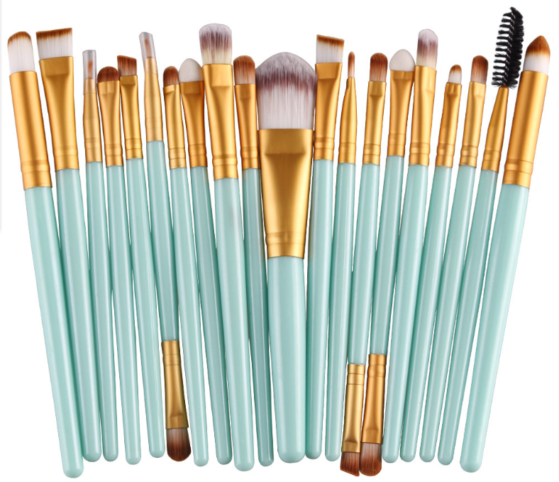 Make-up-Pinselset mit Puderpinsel, Rouge Pinsel und Lidschattenpinsel