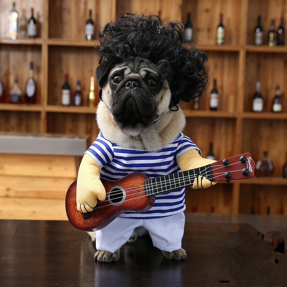 Spaß Träger-Gitarrenkleid für Hunde