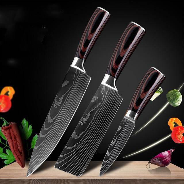 Spezialset für Küche, 6-teiliges Set oder 8-teiliges Set mit Messern, Kochmesser, Küchenmesser.