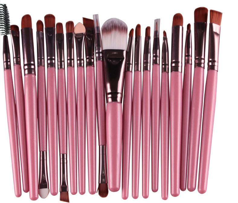 Make-up-Pinselset mit Puderpinsel, Rouge Pinsel und Lidschattenpinsel
