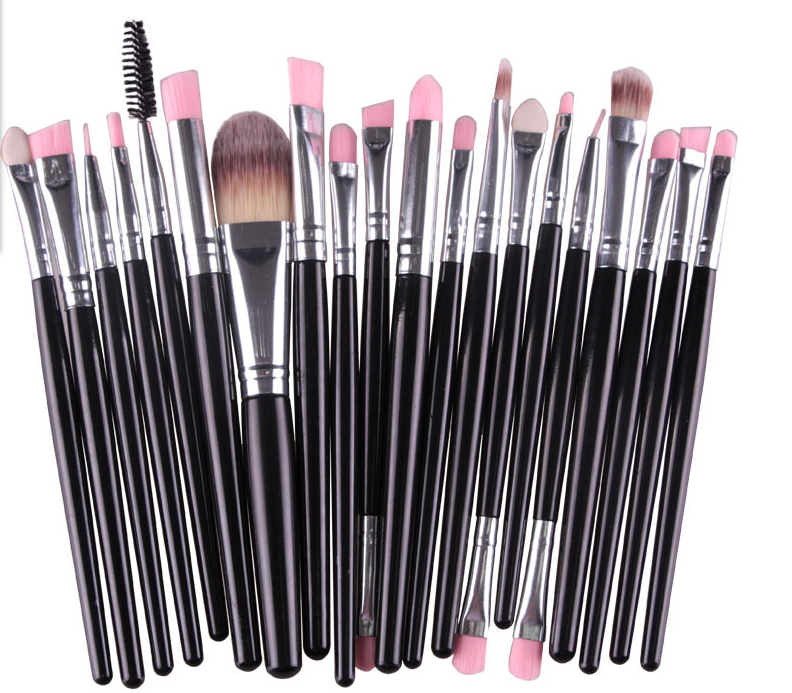 Make-up-Pinselset mit Puderpinsel, Rouge Pinsel und Lidschattenpinsel