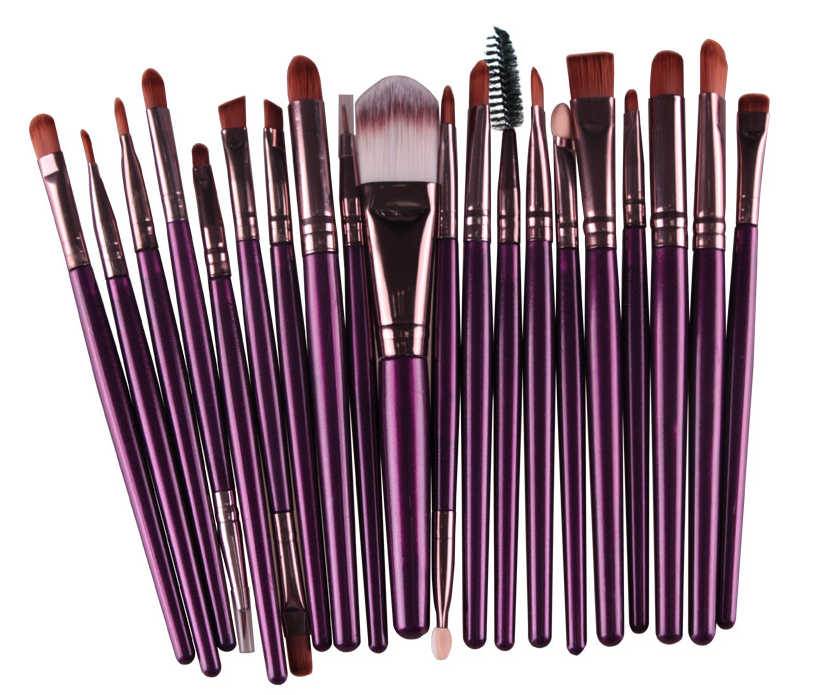 Make-up-Pinselset mit Puderpinsel, Rouge Pinsel und Lidschattenpinsel