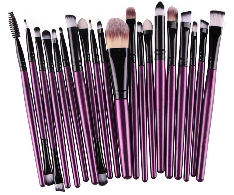 Make-up-Pinselset mit Puderpinsel, Rouge Pinsel und Lidschattenpinsel