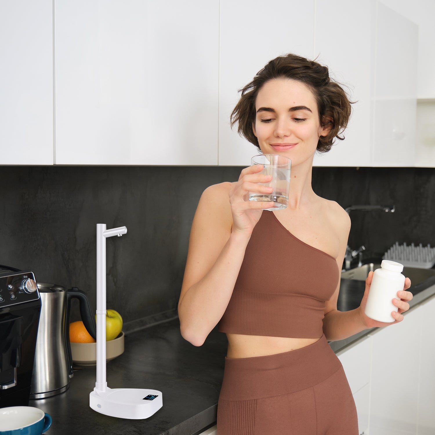 Wasserflaschen-Desktop-Wasserspender mit Standfuß