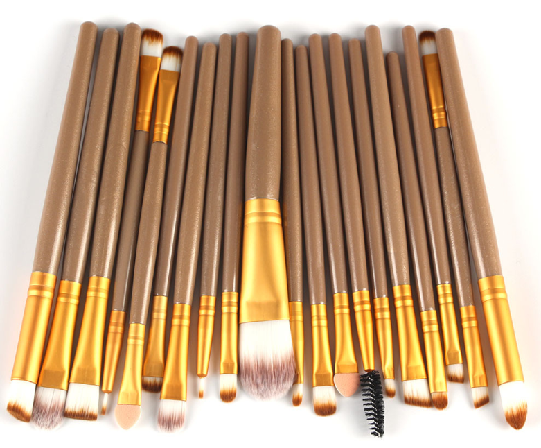 Make-up-Pinselset mit Puderpinsel, Rouge Pinsel und Lidschattenpinsel