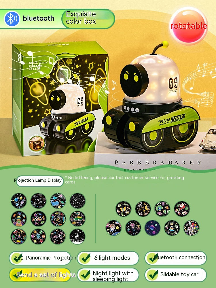 LED Nachtlicht Sternenhimmelprojektor Galaxy Robot mit Music