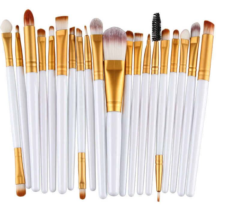 Make-up-Pinselset mit Puderpinsel, Rouge Pinsel und Lidschattenpinsel