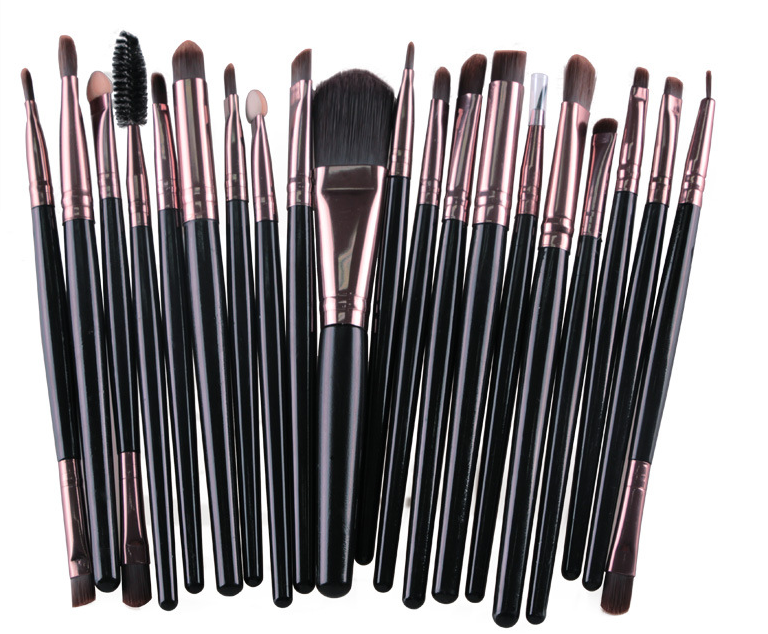 Make-up-Pinselset mit Puderpinsel, Rouge Pinsel und Lidschattenpinsel