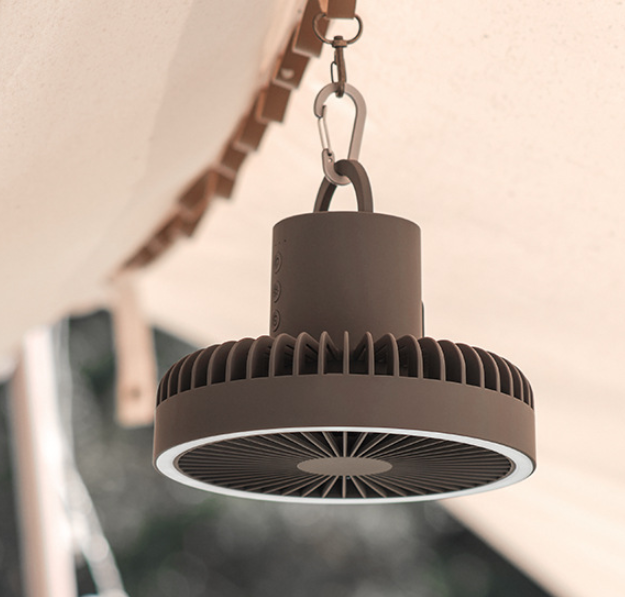 Grill Tragbarer USB-wiederaufladbarer Campingventilator mit Licht