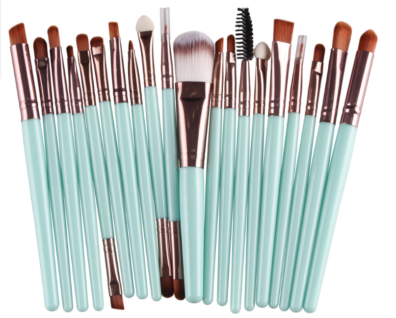 Make-up-Pinselset mit Puderpinsel, Rouge Pinsel und Lidschattenpinsel