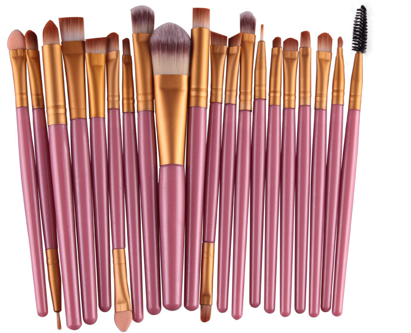 Make-up-Pinselset mit Puderpinsel, Rouge Pinsel und Lidschattenpinsel