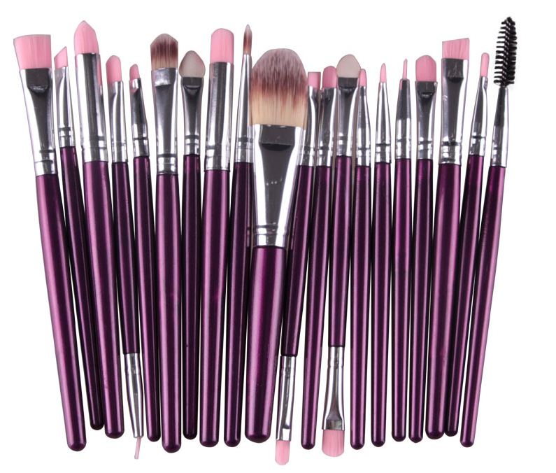 Make-up-Pinselset mit Puderpinsel, Rouge Pinsel und Lidschattenpinsel