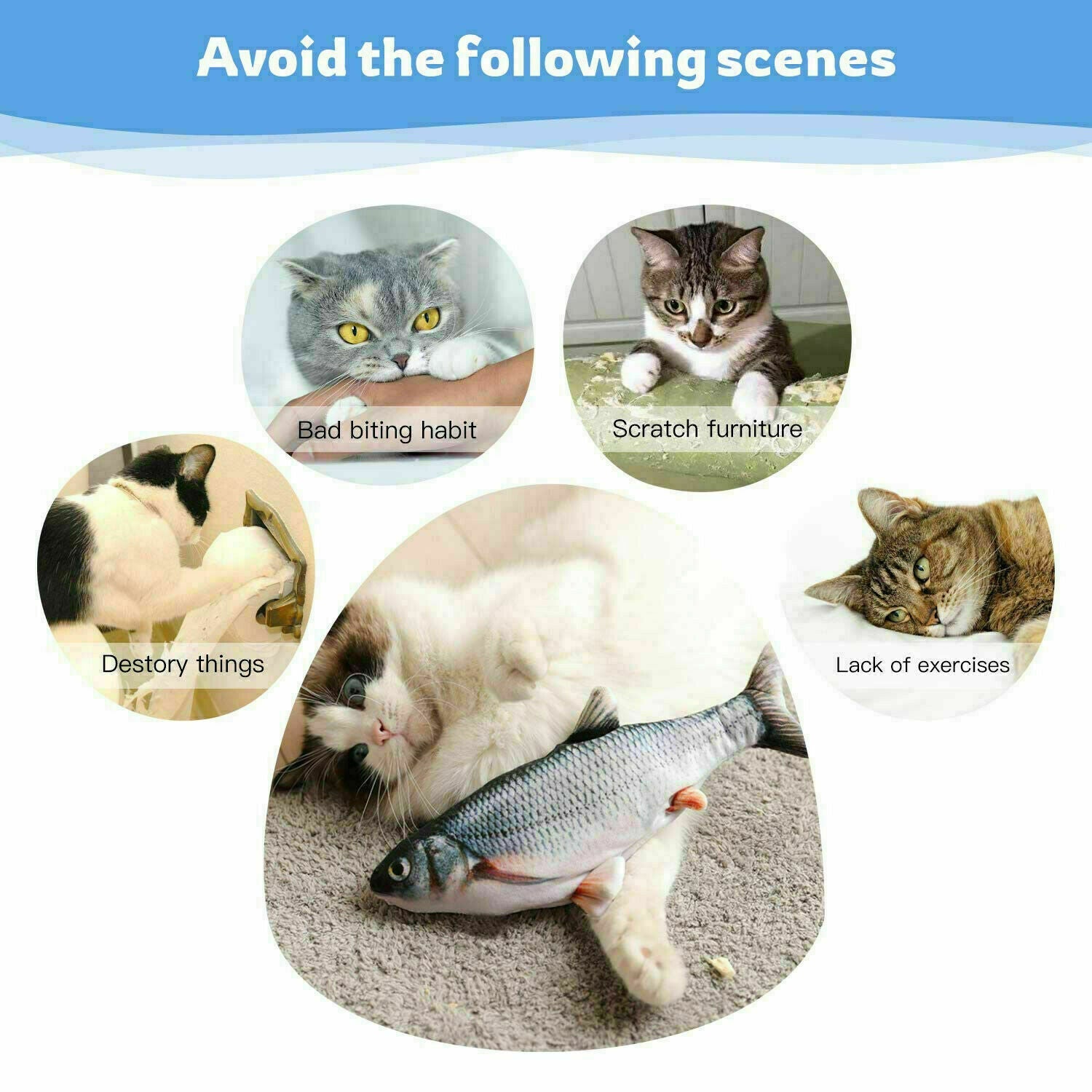 Elektrische Fischspielzeug die Neugier Ihrer Katze zu wecken