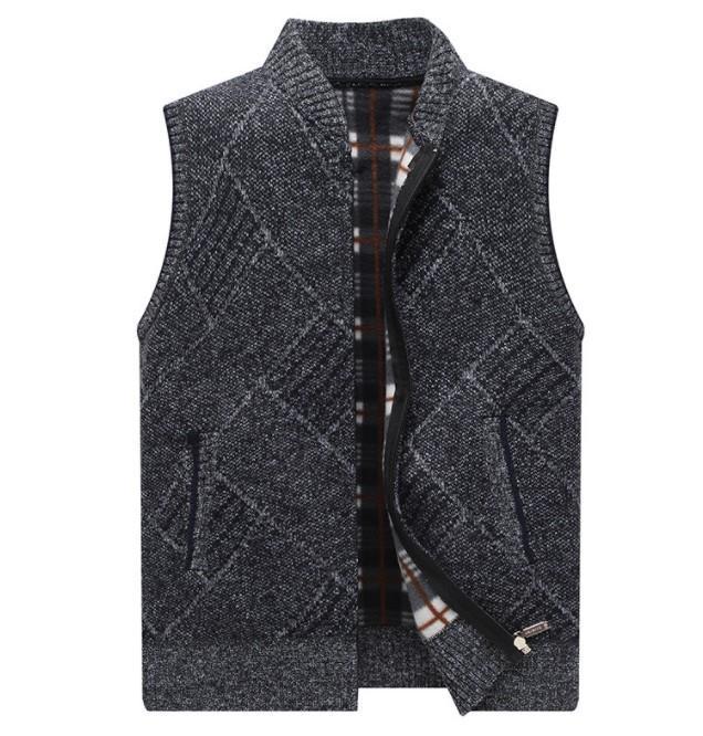 Verdickter Slim-Fit-Pullover-Jacke