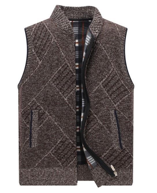 Verdickter Slim-Fit-Pullover-Jacke