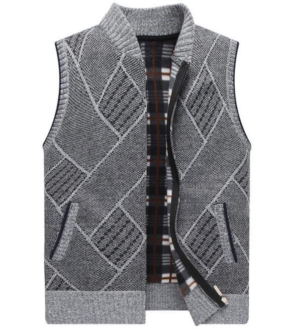 Verdickter Slim-Fit-Pullover-Jacke