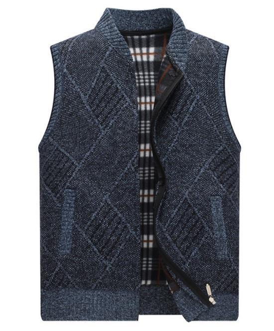 Verdickter Slim-Fit-Pullover-Jacke