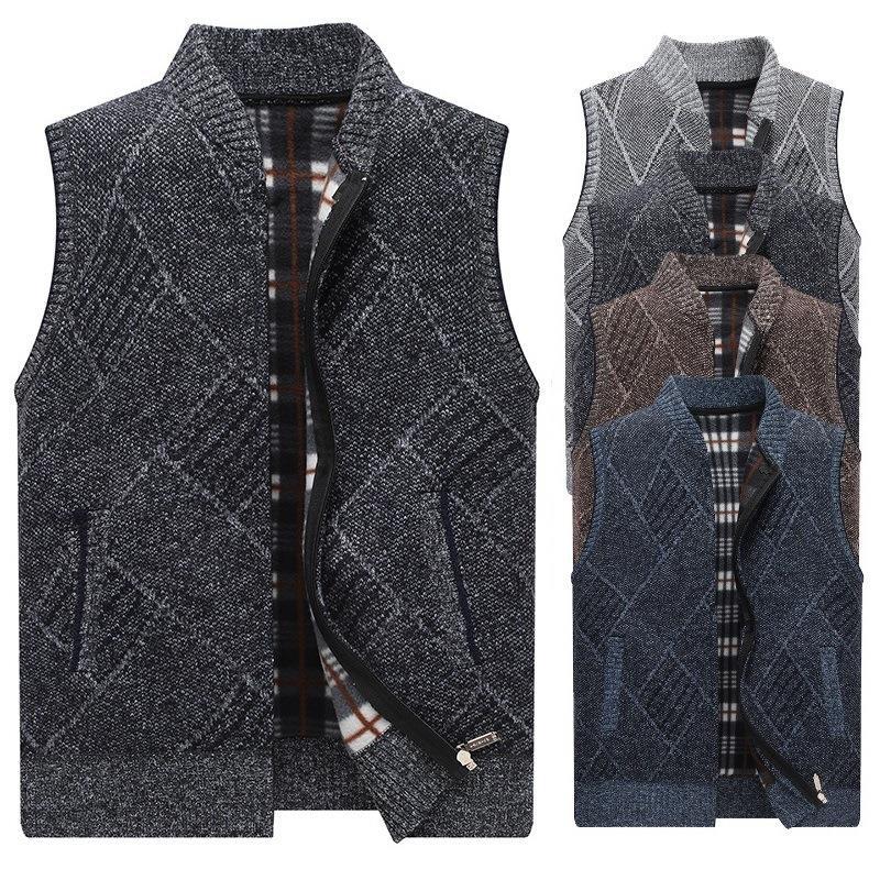 Verdickter Slim-Fit-Pullover-Jacke