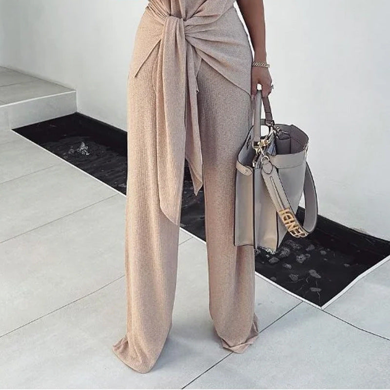 Fashionable Gestrickte- Plissierte Damen Overall